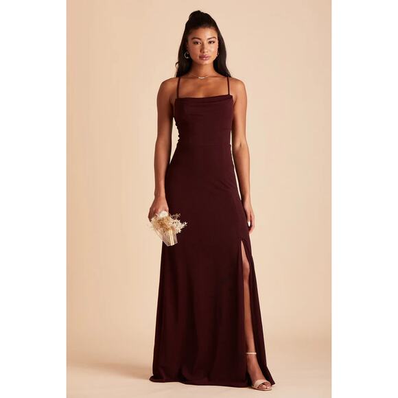 Birdy Grey Dresses & Skirts - NWT Birdy Grey Ash Maxi Dress Sleeveless Draped Cowl Neck Crepe Cabernet Small